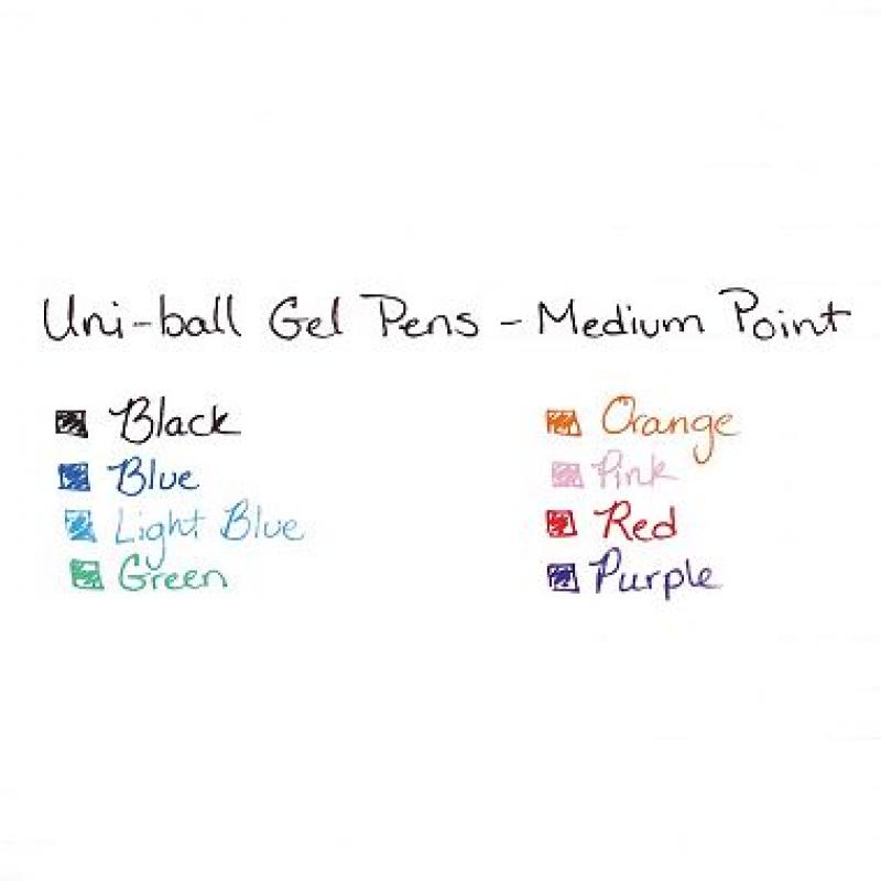 uni-ball - Signo Gel GRIP Roller Ball Stick Gel Pen, Black Ink, Medium - Dozen