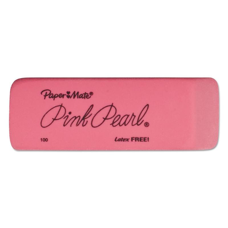 Paper Mate Pink Pearl Eraser, Medium, 24pk.
