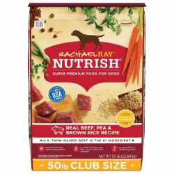 Rachael Ray Nutrish Real Beef, Pea & Brown Rice Recipe Dry Dog Food (50 lbs.)