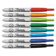 Sharpie - Retractable Ultra Fine Tip Permanent Marker, Assorted Colors - 8/Set