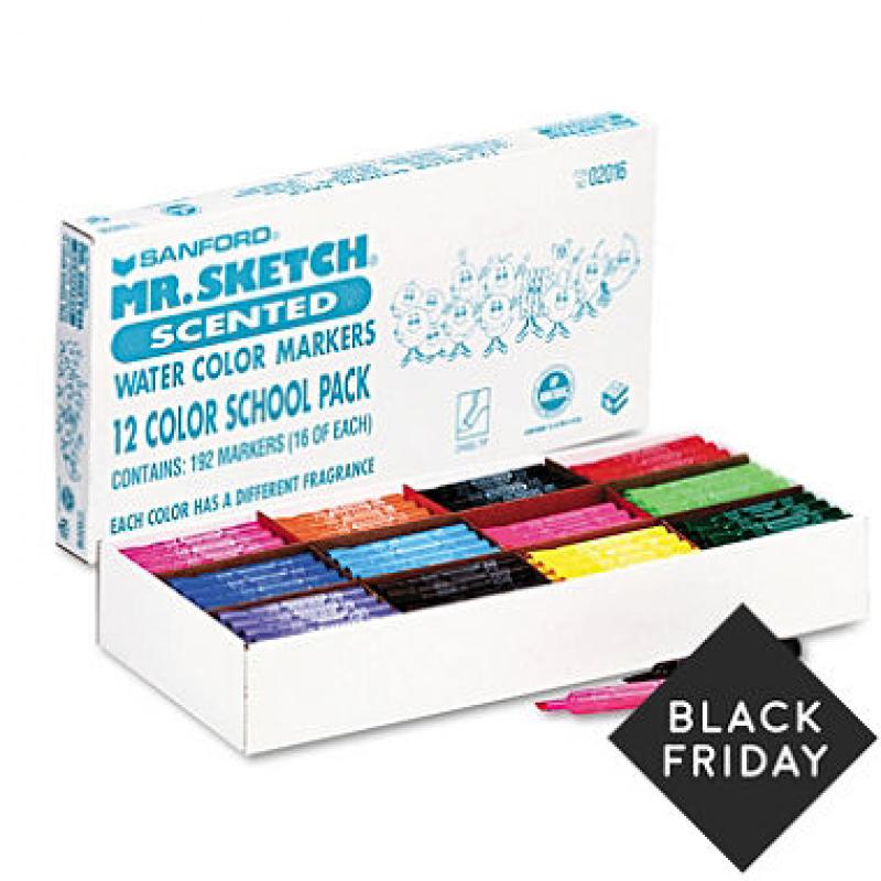 Mr. Sketch Scented Watercolor Markers, 12 Colors (192 ct.)