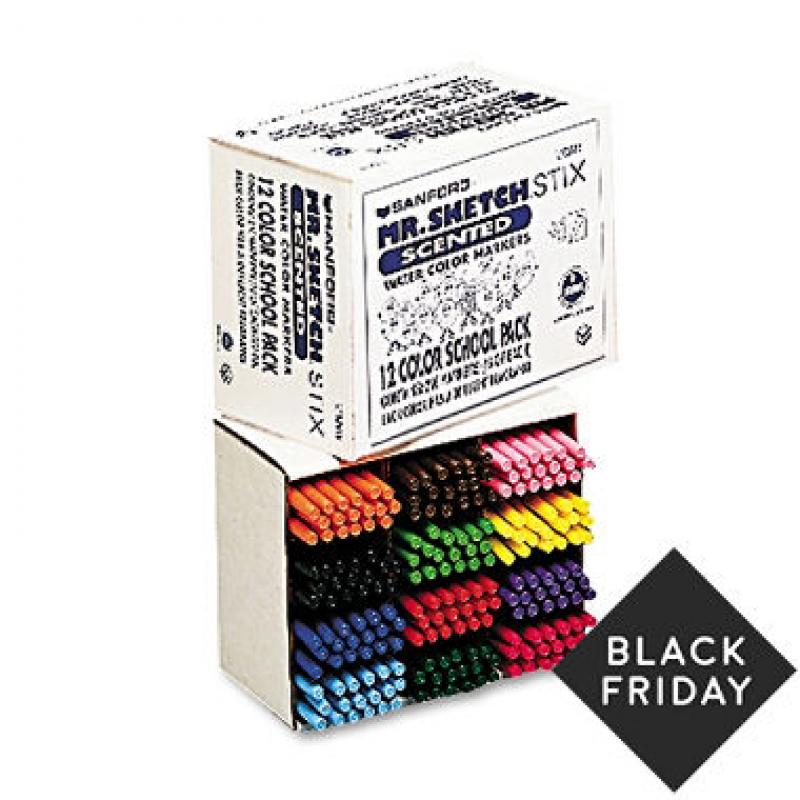 Mr. Sketch Scented Stix Watercolor Markers, Assorted Colors (Fine, 216 ct.)