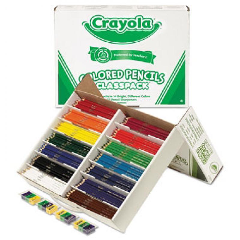Crayola Classpack Colored Woodcase Pencils, 3.3 mm, 12 Colors, 462 Total Pencils