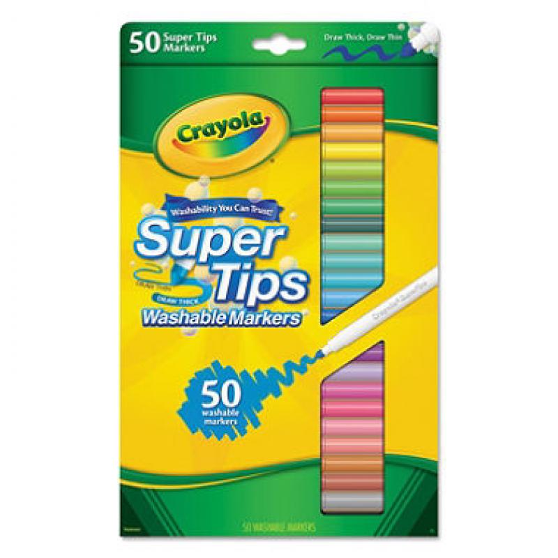 Crayola Washable Super Tips Markers with Silly Scents, Assorted Colors, 50ct.