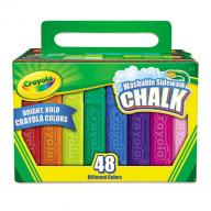 Crayola - Washable Sidewalk Chalk - 48 Assorted Bright Colors