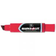 Marks-A-Lot Permanent Jumbo Marker, Red (Chisel Tip)