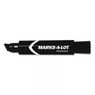 Marks-A-Lot Permanent Jumbo Marker, Black (Chisel Tip)