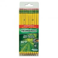 Ticonderoga Pre-Sharpened Pencil, HB #2, Yellow Barrel, 30ct. (pak of 2)