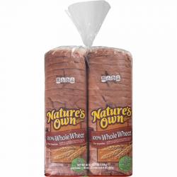 Nature's Own 100% Whole Wheat Bread (20oz / 2pk)