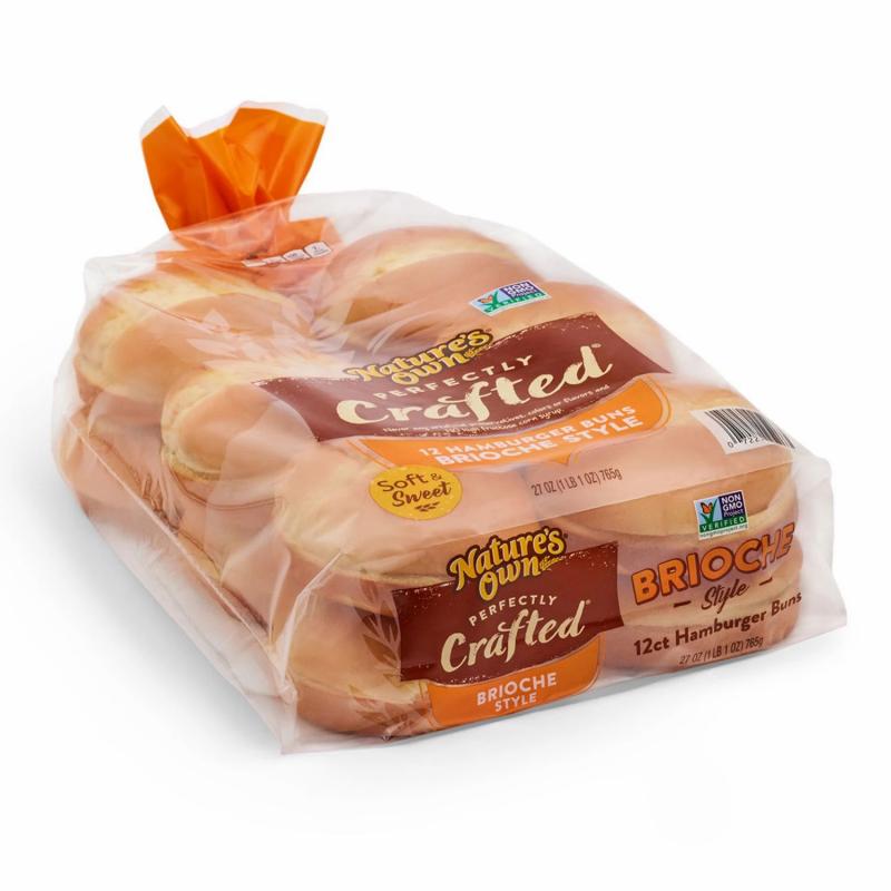 Nature&#039;s Own Perfectly Crafted Brioche Style Hamburger Buns (27oz)