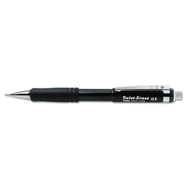 Pentel - Twist-Erase III Mechanical Pencil, 0.5 mm - Black Barrel
