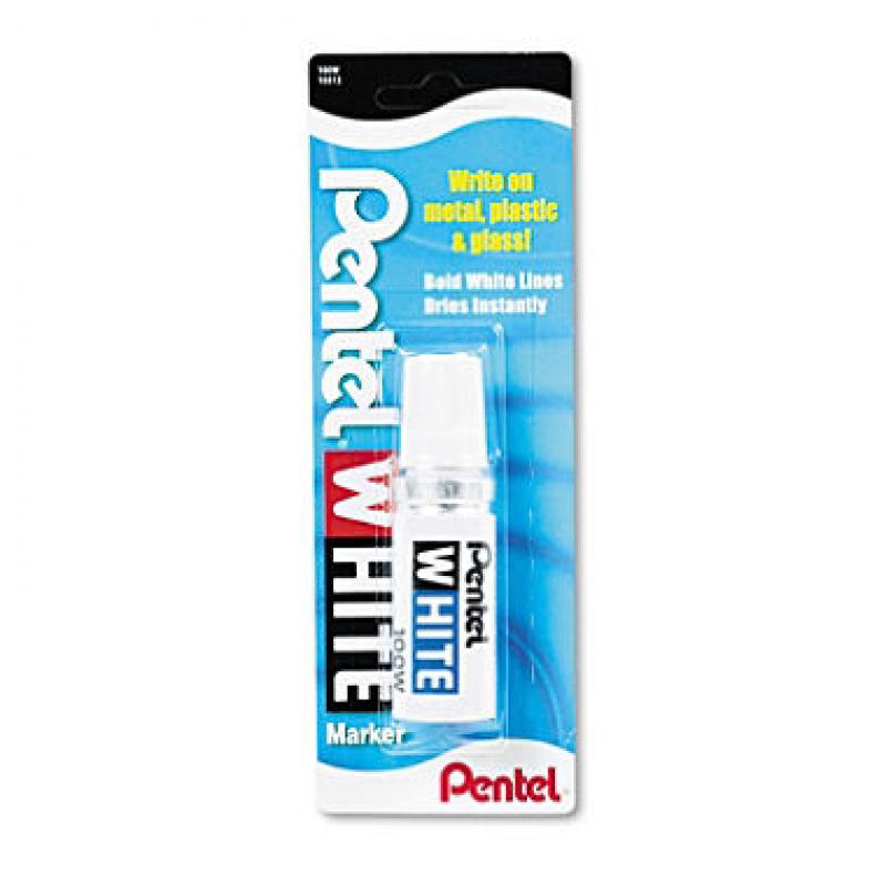 Pentel Permanent Marker, White (Broad Tip)