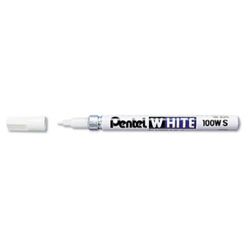 Pentel Permanent Marker, White (Fine Tip)