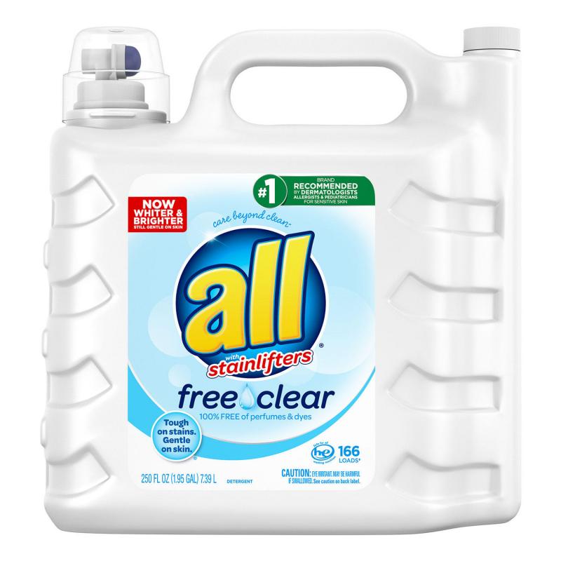 all 2X Ultra with Stainlifter Free & Clear (166 loads, 250 oz.)