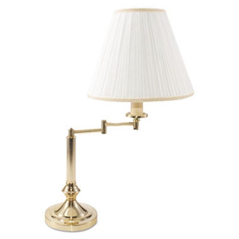 Lacquered Solid Brass Swivel Arm Lamp