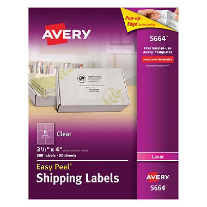 Avery Clear Laser Mailing Labels