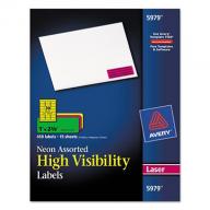 Avery Neon High Visibility Full Sheet Laser Labels
