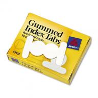 Avery Gummed Index Tabs, 5/8 in, White, 50 Pack