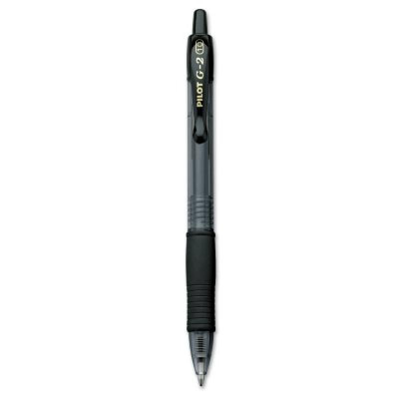 Pilot G2 Retractable Premium Gel Ink Pens, Select Color (Bold, 12 ct.) black