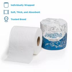 Georgia Pacific® Professional Angel Soft PS Ultra 2-Ply Premium Bathroom Tissue, Septic Safe, White (400 sheets/roll, 60 rolls)