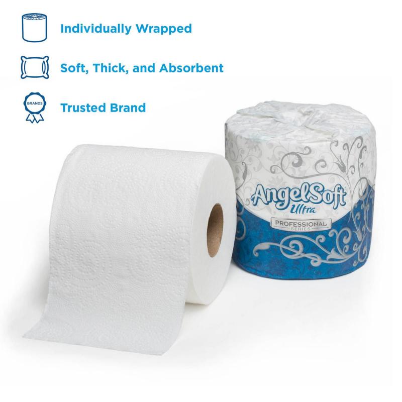 Angel Soft Ultra Professional Series 2-Ply Toilet Paper, 400 Sheets/Roll, 60 Rolls/Case (16560)