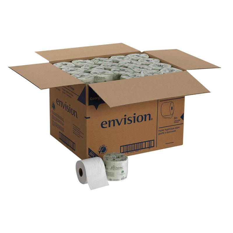 Envision® Recycled 2-Ply Toilet Paper, 550 Sheets/Roll, 80 Rolls (19880/01)
