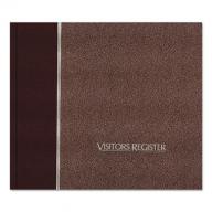 National Brand - Visitor Register Book, Burgundy Hardcover, 128 Pages - 8 1/2 x 9 7/8