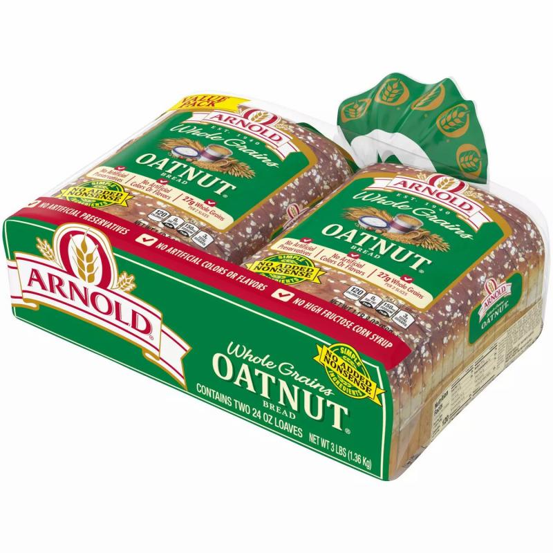 Arnold Whole Grains Oatnut Bread (24oz / 2pk)