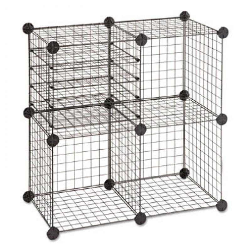 Safco Wire Cube Shelving System, Black
