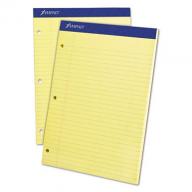 Ampad Evidence Dual Ruled Pad - Legal/Wide Rule - 8 1/2" x 11 3/4" - Canary - 100 Sheets