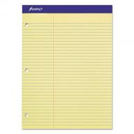 Ampad Evidence Dual Ruled Pad - Law Rule - 8 1/2" x 11 3/4" - Canary - 100 Sheets