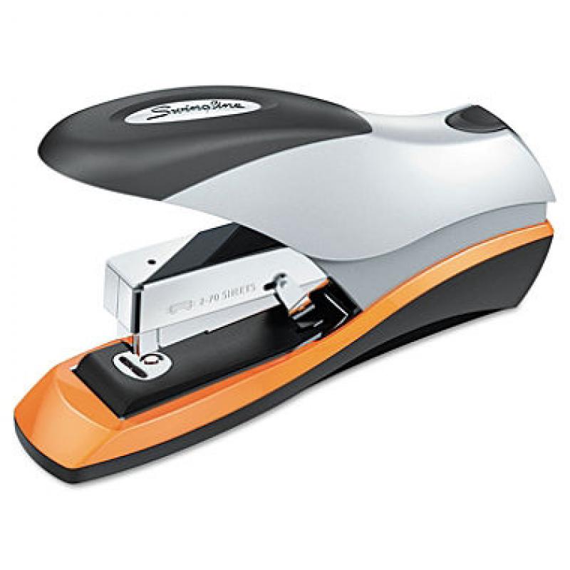 Swingline - Optima Desktop Staplers, Half Strip, 70-Sheet Capacity - Silver/Black/Orange