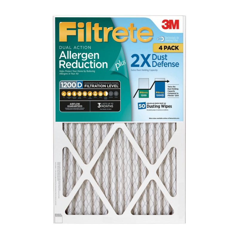 Filtrete Dual-Action Micro Allergen Plus 2X Dust Defense Filter (4-pk.)