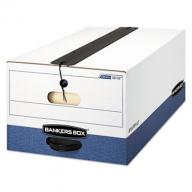 Bankers Box - LIBERTY Plus Storage Box, Legal, String/Button, White/Blue - 12/Carton