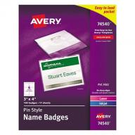 Avery Laser/Inkjet Pin Style Name Badge Holders