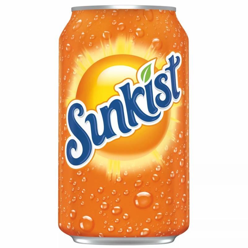 Sunkist Orange Soda 12 fl. oz. cans Qty 6