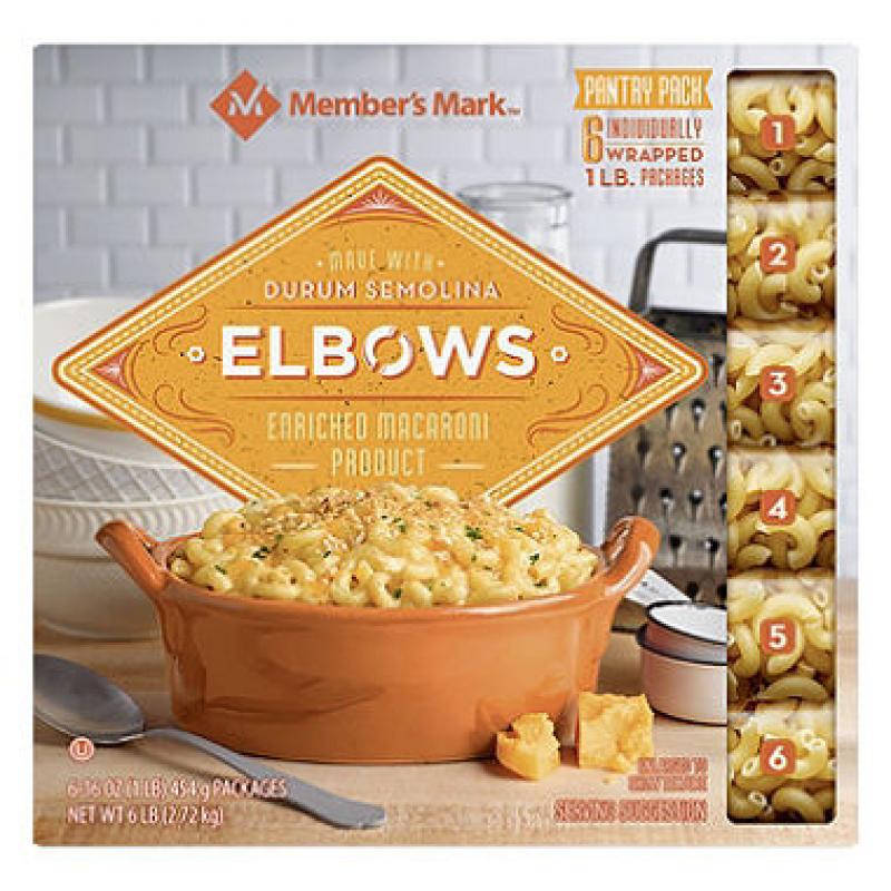Daily Chef Elbow Macaroni Pantry Pack (1 lb. bag, 6 ct.)
