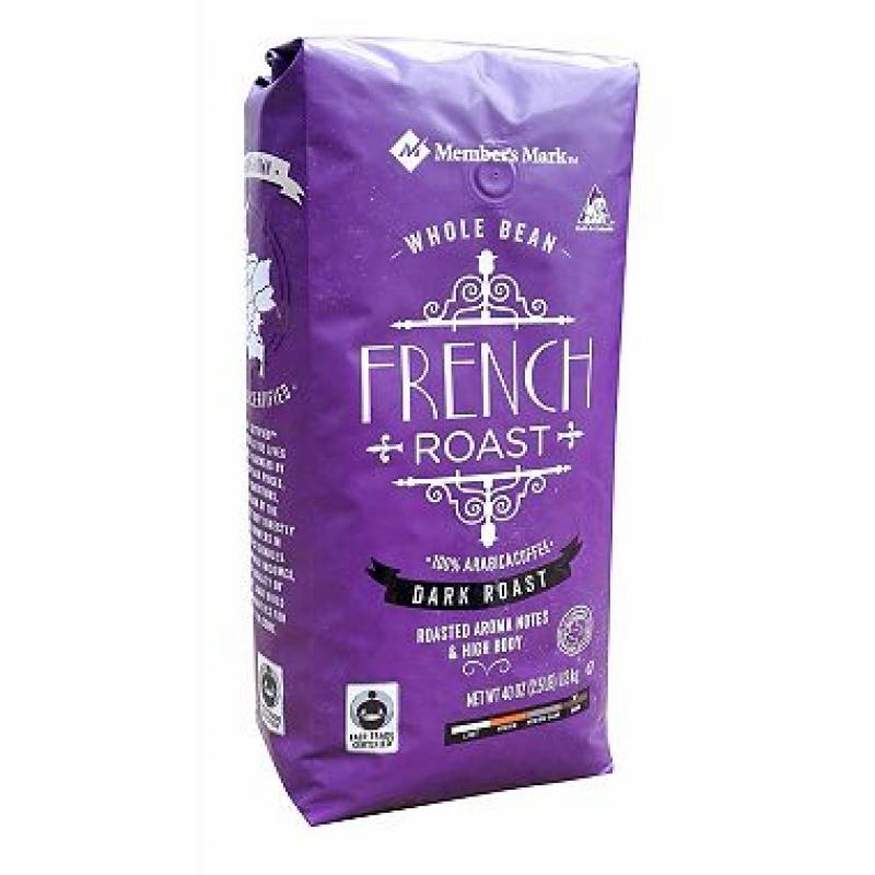 Member's Mark Fair Trade Certified French Roast Coffee, Whole Bean (40 oz.)