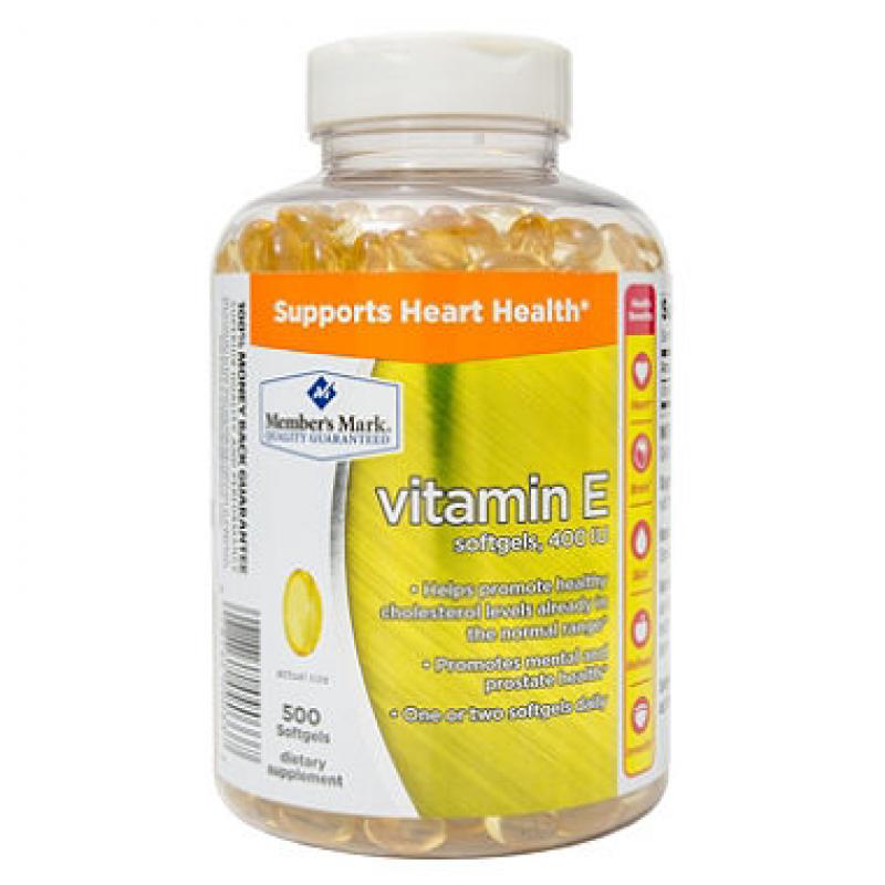 Member's Mark Vitamin E 400 IU Dietary Supplement (500 ct.)