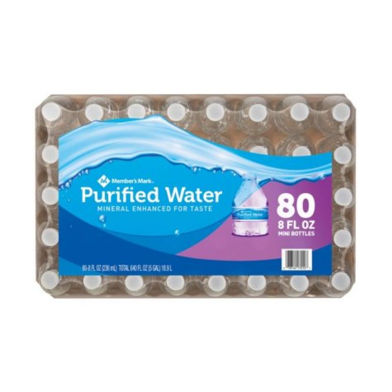 Member's Mark Purified Water (8 oz. bottle, 80 pk.)