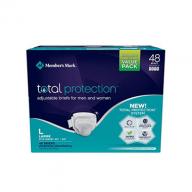 Member's Mark Total Protection Adult Briefs for Men & Women, Large (48 ct.)