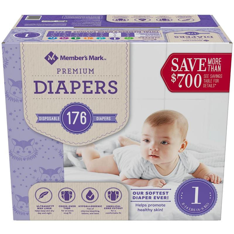 Member&#039;s Mark Premium Baby Diapers (Choose Your Size)