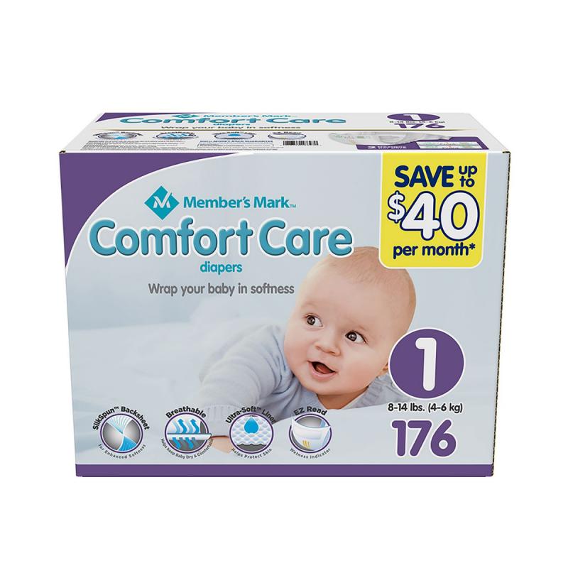Member&#039;s Mark Comfort Care Baby Diapers (Choose Your Size)