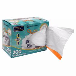 Member&#039;s Mark Power Flex Tall Kitchen Drawstring Trash Bags (13 Gallon, 2 Rolls of 100 ct., 200 count total)