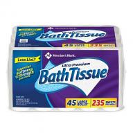 Member's Mark Ultra Premium Bath Tissue, 2-Ply Large Roll (235 sheets, 45 rolls)