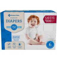 Member&#039;s Mark Premium Baby Diapers Size: 6 - 150 ct. (35+ lbs.)