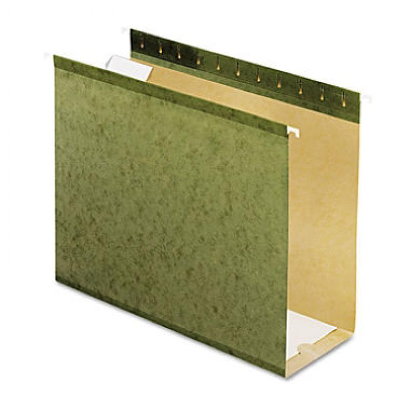 Pendaflex 4” Reinforced Extra Capacity Hanging Folders, Standard Green (Letter, 25 ct.)
