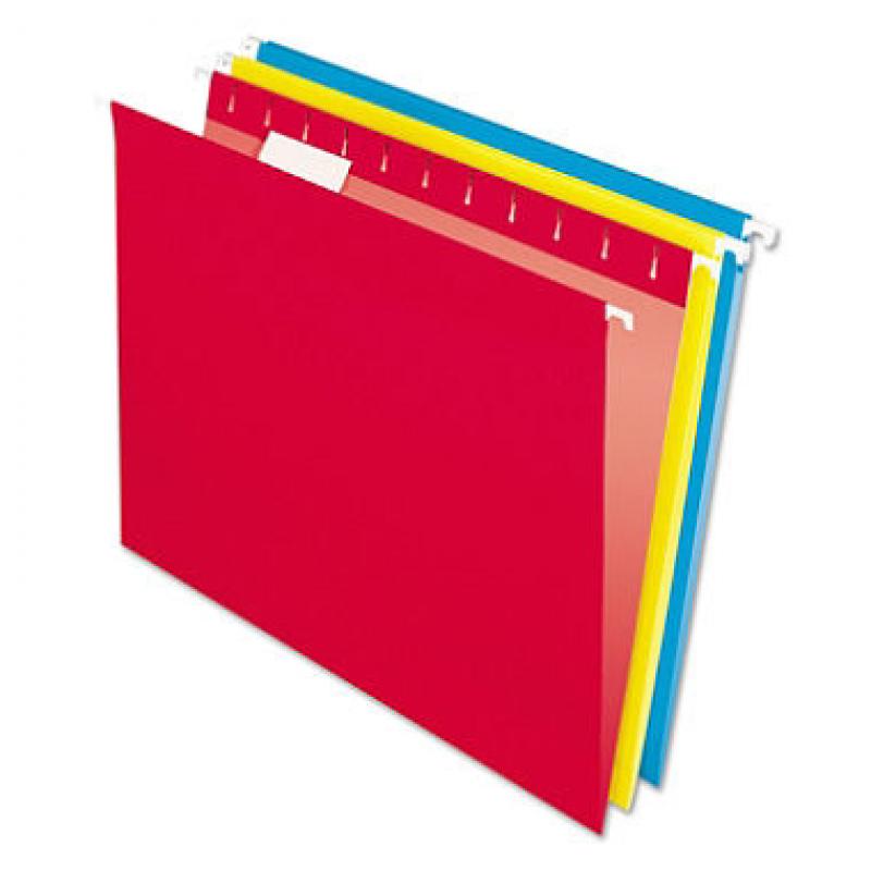 Pendaflex Colored Hanging Flle Folders, 1/5 Tab, Letter, Assorted Colors, 25ct.