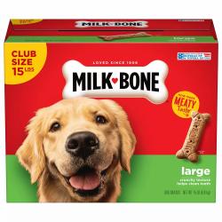 Milk-Bone Original Dog Biscuits, Large Crunchy Dog Treats, 15 lbs.