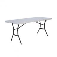Lifetime 6&#039; Fold-in-Half Commercial Grade Table, White Granite